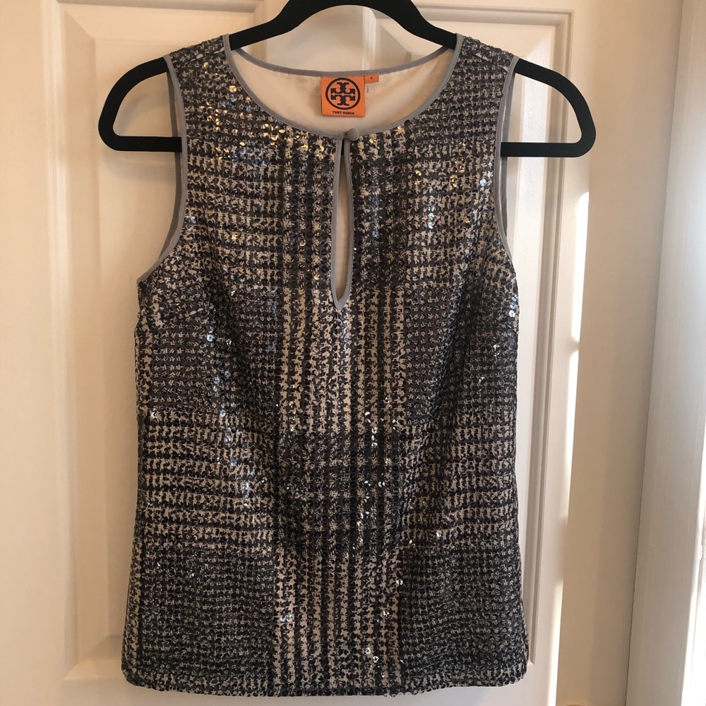 Tory Burch sleeveless sequined top